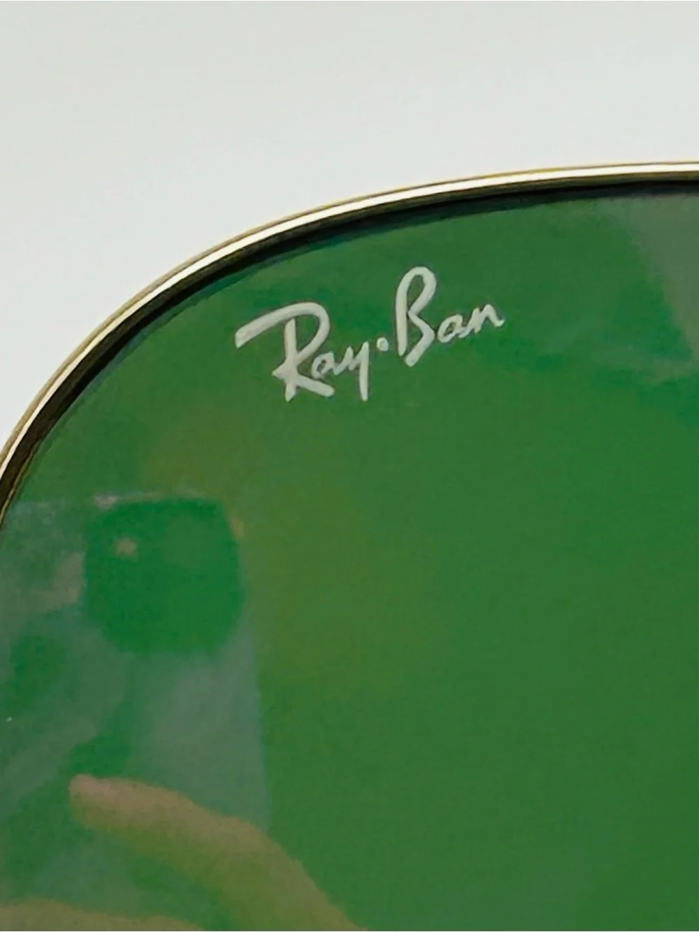 Ray-Ban RB3025 Gold Frame with Green Gradient Lenses Aviator Sunglasses